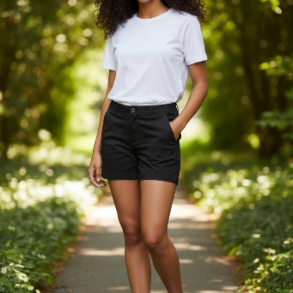 New York & Company Black Women's Bermudas